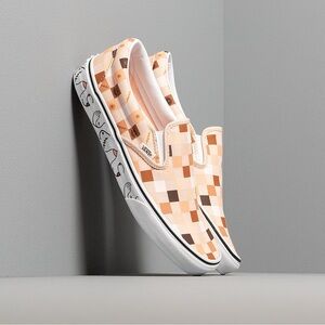 VANS Classic Slip-On (Breast Cancer) Nude Check/True White Shoes